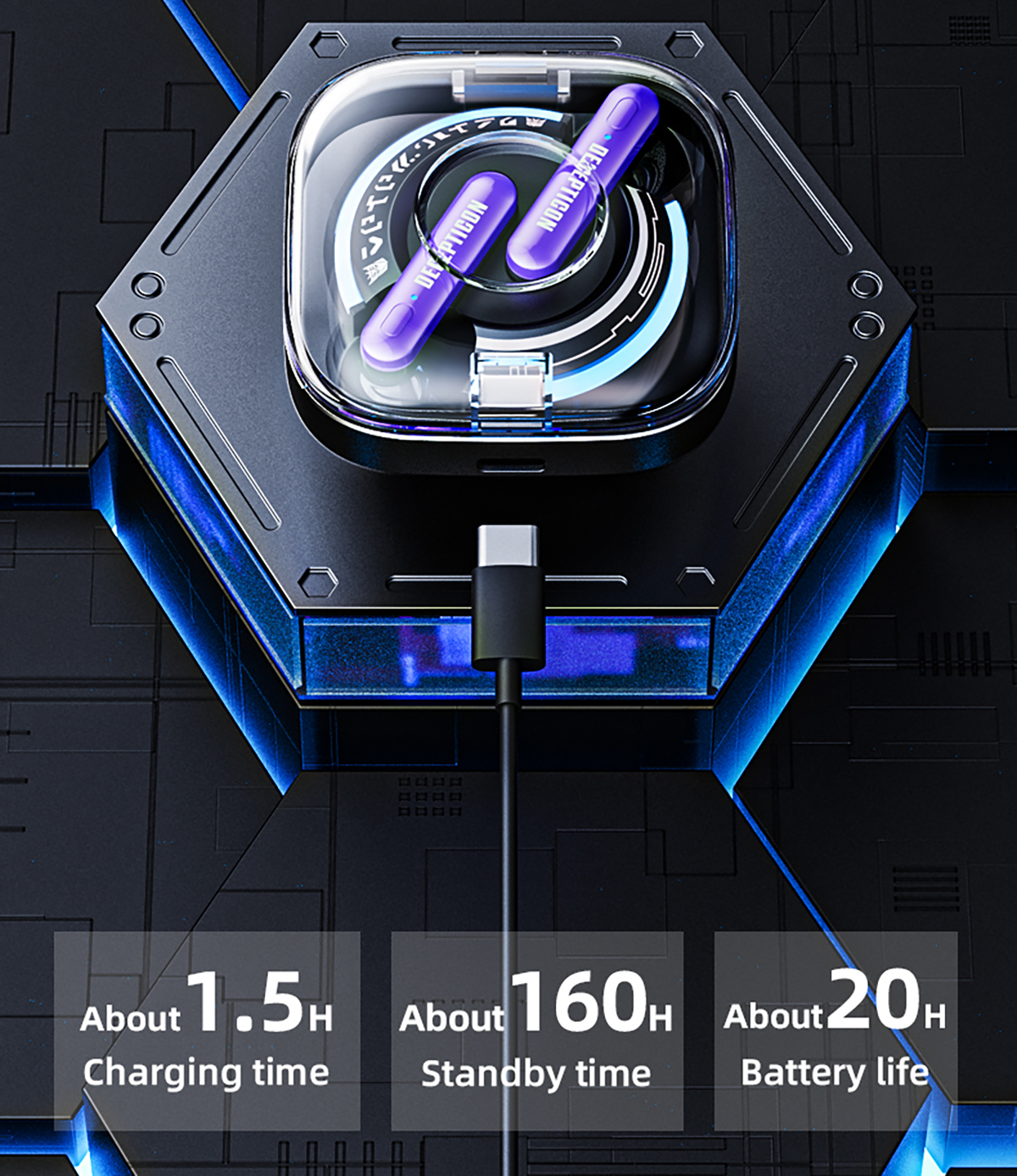 purple pop culture earbuds