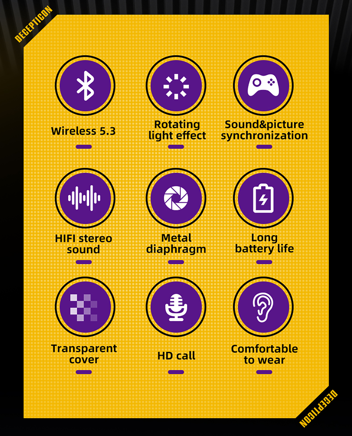 Bluetooth 5.3 true wireless headphones