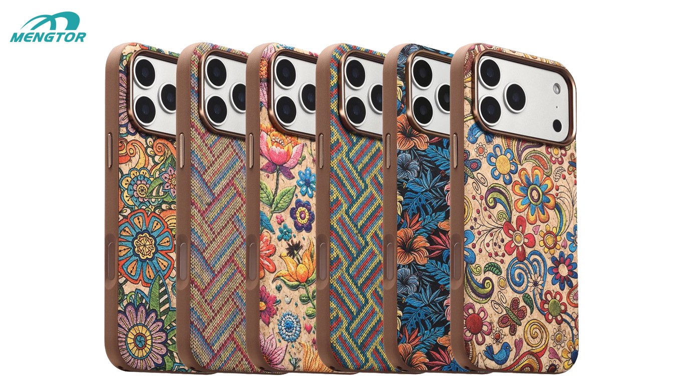 cork iphone cases set with 6 patterns