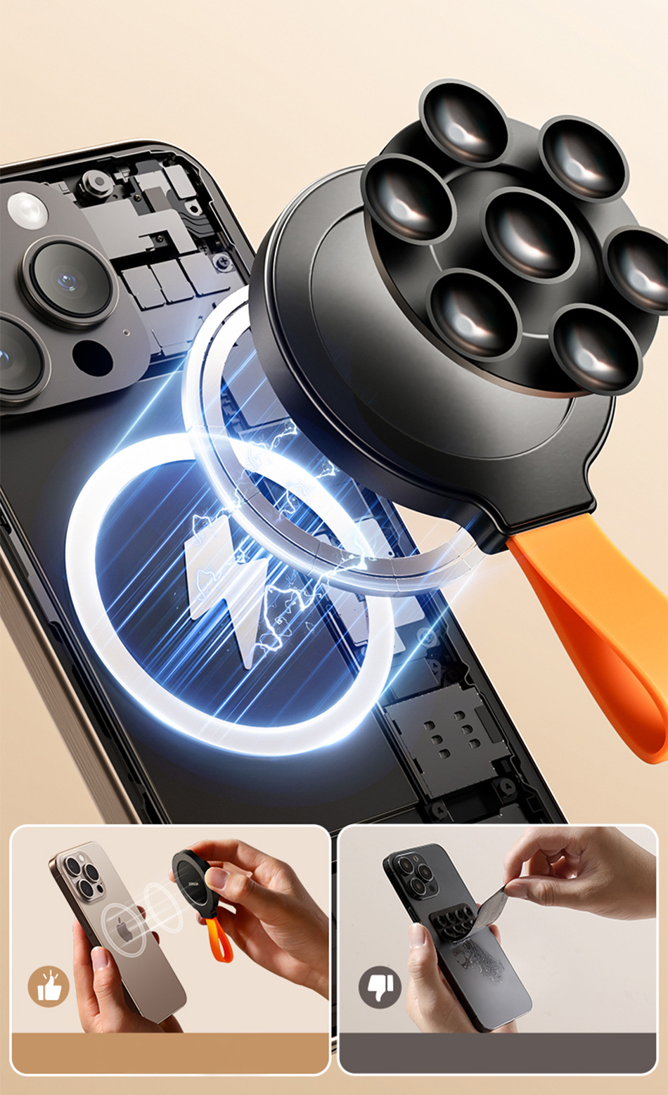 hands-free mirror phone mount for TikTok recording